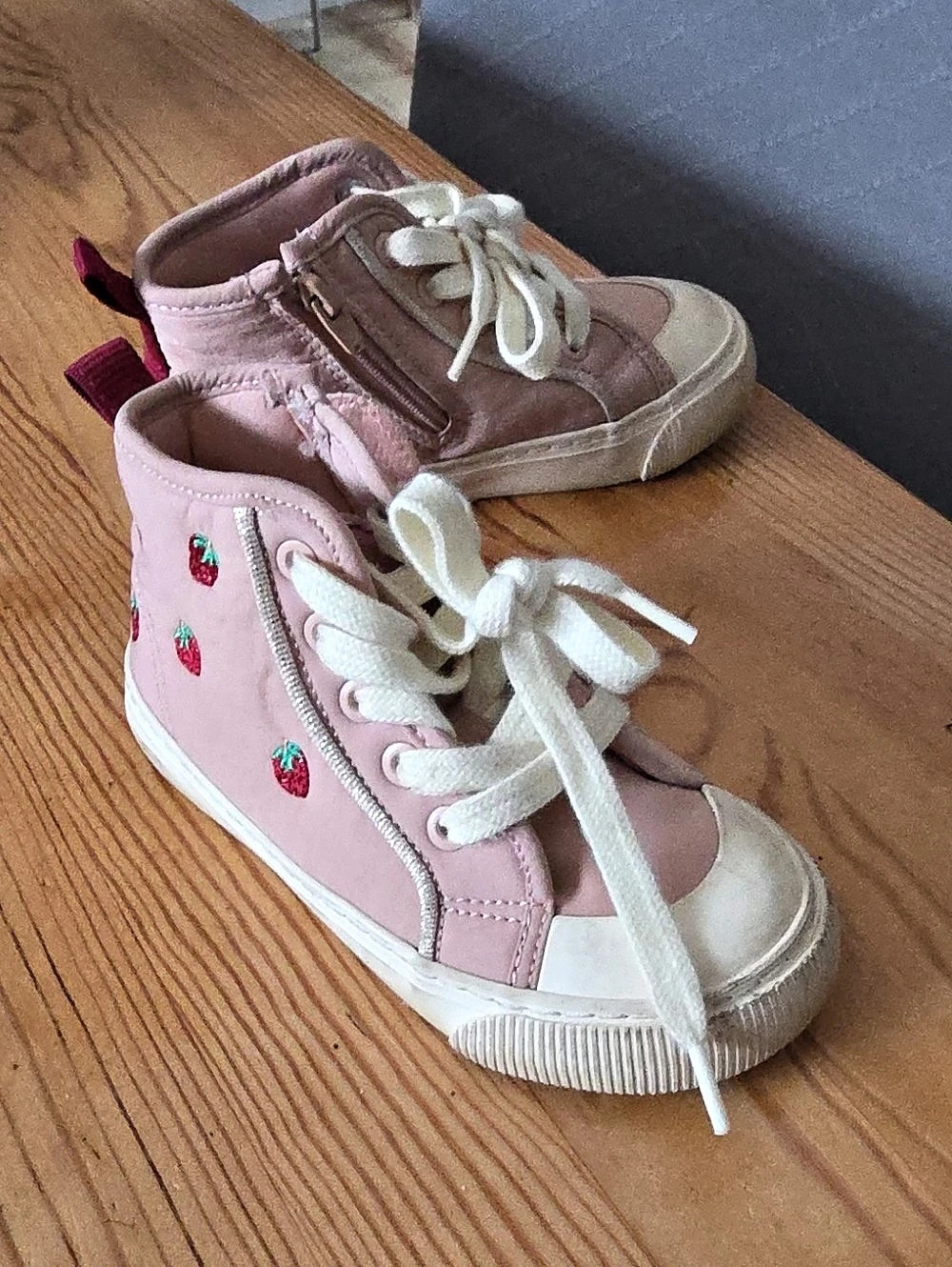 Zara Strawberries High Top Sneakers